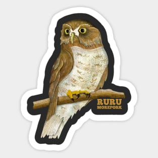 Morepork Ruru NZ Owl Sticker